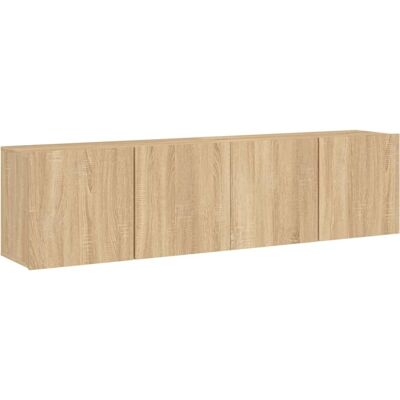 vidaXL Wandgemonteerde TV Kast Sonoma Eik - 2 stuks vidaXL Wandgemonteerde TV Kast Sonoma Eik - 2 stuks
