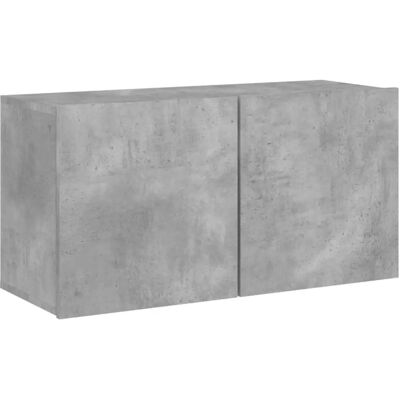 vidaXL Wandgemonteerde betongrijze TV-kast 80x30x41 cm vidaXL Wandgemonteerde betongrijze TV-kast 80x30x41 cm