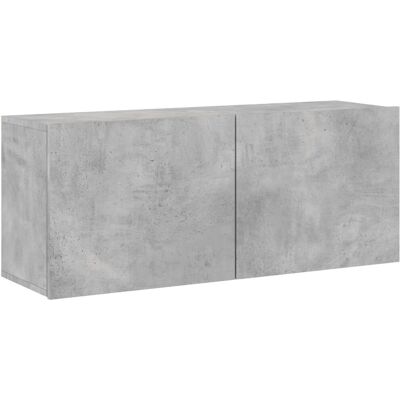vidaXL Wandmontiertes Betonggrau TV-Schrank - TV-Typ vidaXL Wandmontiertes Betonggrau TV-Schrank - TV-Typ