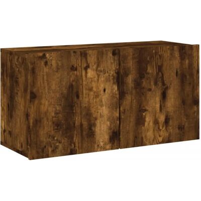 vidaXL 836970 Wandgemonteertes TV-Sekretär - Räuchereiche, platzsparend vidaXL 836970 Wandgemonteertes TV-Sekretär - Räuchereiche, platzsparend