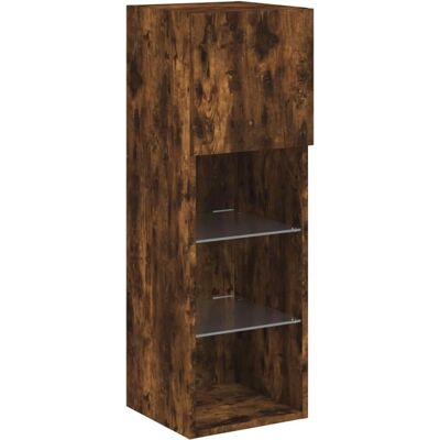 vidaXL TV-Schrank mit LED-Leuchten Gerauchtes Eiche - TV Typ vidaXL TV-Schrank mit LED-Leuchten Gerauchtes Eiche - TV Typ