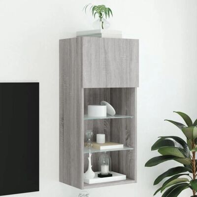 vidaXL TV-Möbel mit LED-Beleuchtung Grau Sonoma 40,5x30x90 cm vidaXL TV-Möbel mit LED-Beleuchtung Grau Sonoma 40,5x30x90 cm