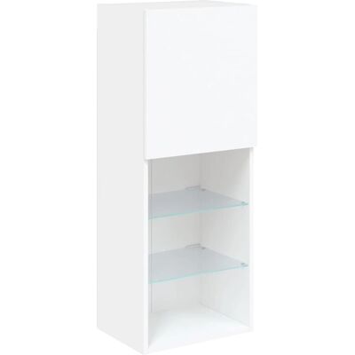 vidaXL Weißer TV-Schrank mit LED-Lichtern 40,5x30x102 cm - TV Typ vidaXL Weißer TV-Schrank mit LED-Lichtern 40,5x30x102 cm - TV Typ
