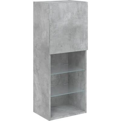 vidaXL Betonggraues TV-Schrank mit LED-Lichtern - TV-Einheit vidaXL Betonggraues TV-Schrank mit LED-Lichtern - TV-Einheit