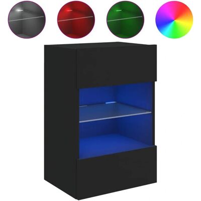 vidaXL 837080 TV-Wandregal mit LED-Lichtern - TV-Wandmöbel vidaXL 837080 TV-Wandregal mit LED-Lichtern - TV-Wandmöbel