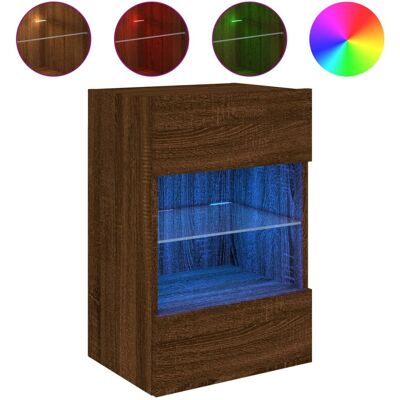 vidaXL 837098 TV-Schrank in Eichenoptik mit LED-Lichtern - TV Schrank vidaXL 837098 TV-Schrank in Eichenoptik mit LED-Lichtern - TV Schrank