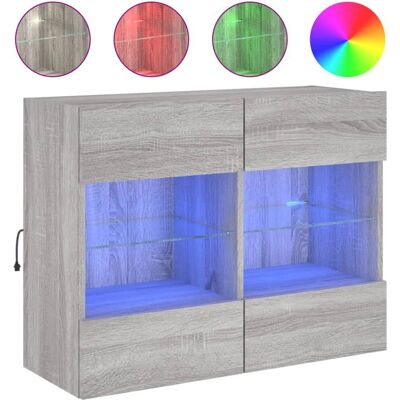 vidaXL Wandregal mit LED-Lichtern - TV Wandmöbel vidaXL Wandregal mit LED-Lichtern - TV Wandmöbel