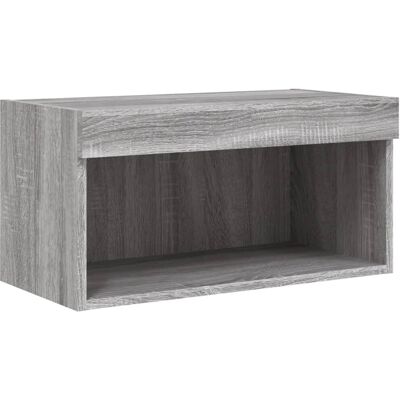 vidaXL TV-Schrank mit LED-Beleuchtung Grau Sonoma - TV-Einheit vidaXL TV-Schrank mit LED-Beleuchtung Grau Sonoma - TV-Einheit