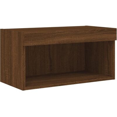 vidaXL TV-kaappi LED-valoilla - Tumman tammi - 60x30x30 cm vidaXL TV-kaappi LED-valoilla - Tumman tammi - 60x30x30 cm