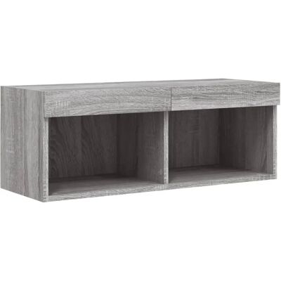 vidaXL Graues Sonoma LED TV-Schrank - TV-Board & Medieneinheit vidaXL Graues Sonoma LED TV-Schrank - TV-Board & Medieneinheit
