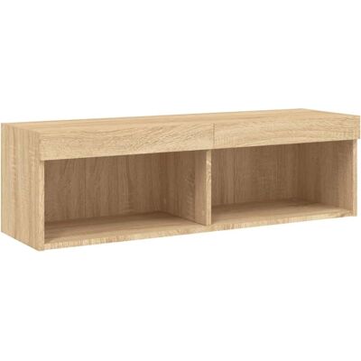 vidaXL TV-Schrank mit LED-Lichtern Sonoma Eiche - TV Schrank vidaXL TV-Schrank mit LED-Lichtern Sonoma Eiche - TV Schrank