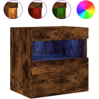 vidaXL 837191 Wand-TV-Schrank aus geräuchertem Eichenholz mit LED-Lichtern vidaXL 837191 Wand-TV-Schrank aus geräuchertem Eichenholz mit LED-Lichtern