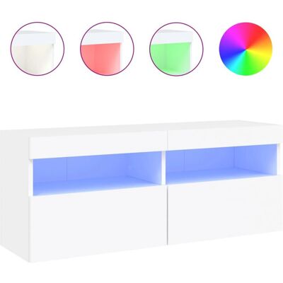 vidaXL 837211 Witte Wandgemonteerde TV-kast - TV cabinet vidaXL 837211 Witte Wandgemonteerde TV-kast - TV cabinet