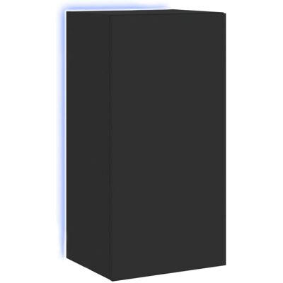 vidaXL TV-Wandschrank mit LED-Beleuchtung - Schwarz - TV Wandmöbel vidaXL TV-Wandschrank mit LED-Beleuchtung - Schwarz - TV Wandmöbel
