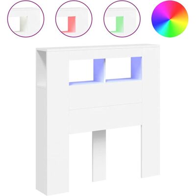 vidaXL LED hoofdbord wit - Bedhead met RGB-verlichting vidaXL LED hoofdbord wit - Bedhead met RGB-verlichting