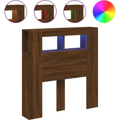 vidaXL Hoofdbord Bruin Eik - Hoofdeinde - Woonkamermeubel vidaXL Hoofdbord Bruin Eik - Hoofdeinde - Woonkamermeubel