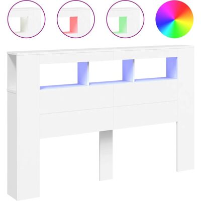 vidaXL 837351 Weiß LED Kopfteil - Kopfteil vidaXL 837351 Weiß LED Kopfteil - Kopfteil