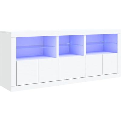 vidaXL Weiß LED Wohnzimmerschrank - Sideboard vidaXL Weiß LED Wohnzimmerschrank - Sideboard