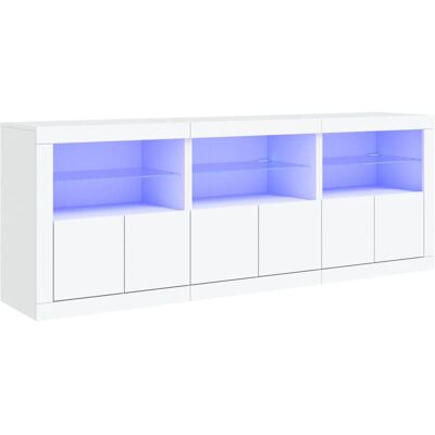 vidaXL Weiß LED-Sideboard - Wohnzimmer Aufbewahrung vidaXL Weiß LED-Sideboard - Wohnzimmer Aufbewahrung