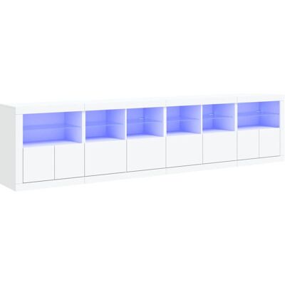 vidaXL Weiß LED Sideboard - Wohnzimmer Aufbewahrung vidaXL Weiß LED Sideboard - Wohnzimmer Aufbewahrung