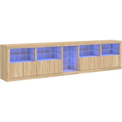 vidaXL Sonoma Eiche LED Sideboard - Wohnzimmer Aufbewahrung vidaXL Sonoma Eiche LED Sideboard - Wohnzimmer Aufbewahrung