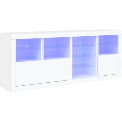 vidaXL Weiß LED Sideboard - Wohnzimmer Stauraum vidaXL Weiß LED Sideboard - Wohnzimmer Stauraum