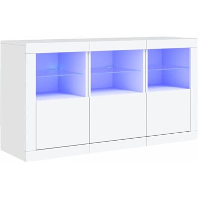 vidaXL Weiße LED Sideboard - Wohnzimmer Stauraum vidaXL Weiße LED Sideboard - Wohnzimmer Stauraum