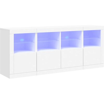vidaXL Weiß LED Sideboard - Wohnzimmer Aufbewahrung vidaXL Weiß LED Sideboard - Wohnzimmer Aufbewahrung