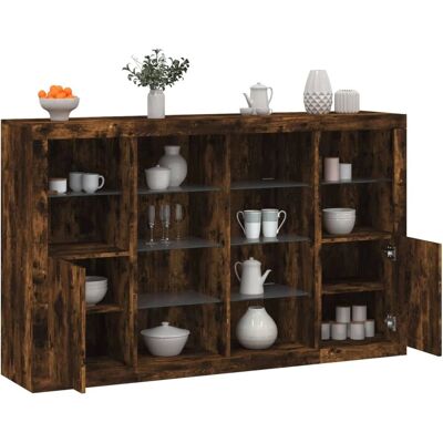 vidaXL Sideboards met LED-verlichting 3 stuks - Sideboards vidaXL Sideboards met LED-verlichting 3 stuks - Sideboards