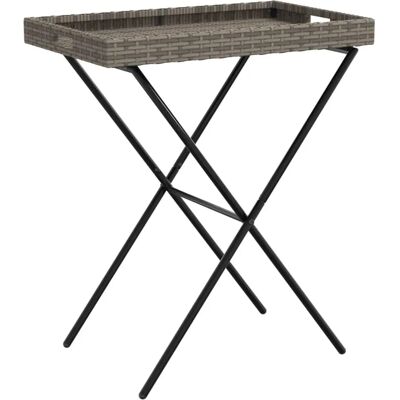 vidaXL Klappbarer Tischtisch Grau - Gartentisch vidaXL Klappbarer Tischtisch Grau - Gartentisch