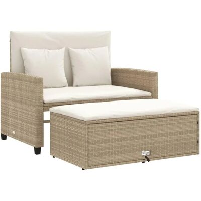 VidaXL Tuinbank - Beige, 2-zits, UV-bestendig VidaXL Tuinbank - Beige, 2-zits, UV-bestendig