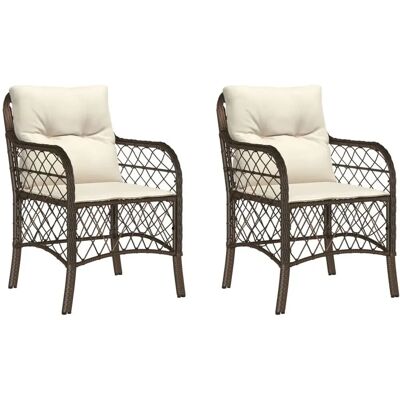 Silla de jardín vidaXL - Asiento acolchado, Crema, Acero - Muebles de exterior Silla de jardín vidaXL - Asiento acolchado, Crema, Acero - Muebles de exterior