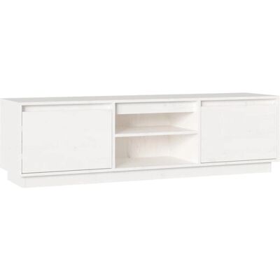 vidaXL Weiß 140x35x40 cm Massivholz Kiefer TV Möbel - Fernsehschrank vidaXL Weiß 140x35x40 cm Massivholz Kiefer TV Möbel - Fernsehschrank
