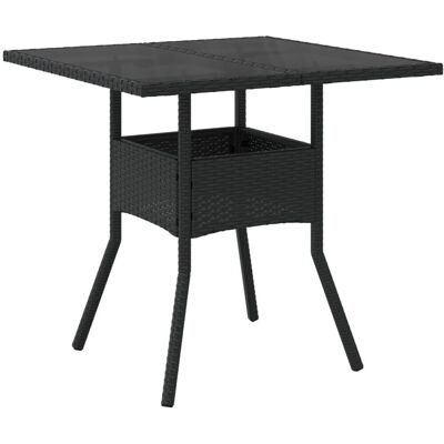 vidaXL Gartentisch Schwarz - Garten, Balkon - Poly Rattan vidaXL Gartentisch Schwarz - Garten, Balkon - Poly Rattan