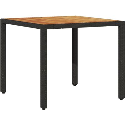 VidaXL Stół ogrodowy - Czarny - 90x90x75 cm - Meble ogrodowe VidaXL Stół ogrodowy - Czarny - 90x90x75 cm - Meble ogrodowe