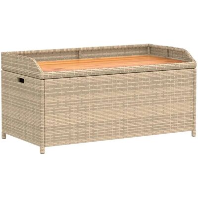 vidaXL Opbergbank voor buiten - Poly rattan & Akaziahout - Tuinbank vidaXL Opbergbank voor buiten - Poly rattan & Akaziahout - Tuinbank