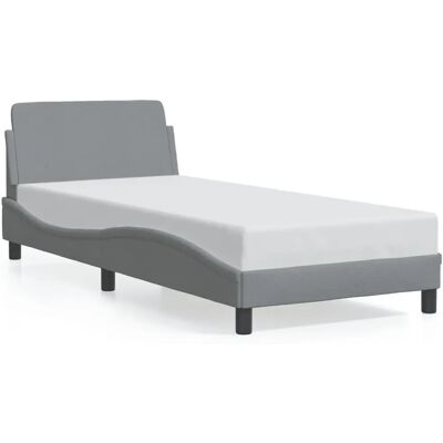vidaXL Bedframe 373085 - Stoffen, Lichtgrijs, 90x190 cm vidaXL Bedframe 373085 - Stoffen, Lichtgrijs, 90x190 cm