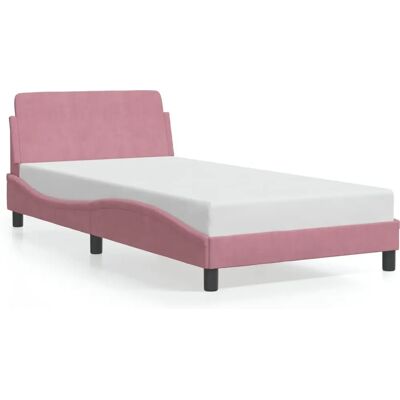 vidaXL Pink Samt Bettgestell - 100x200 cm vidaXL Pink Samt Bettgestell - 100x200 cm