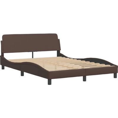 VidaXL 373180 Bettgestell - Braun, 140x190 cm, mit Kopfteil VidaXL 373180 Bettgestell - Braun, 140x190 cm, mit Kopfteil