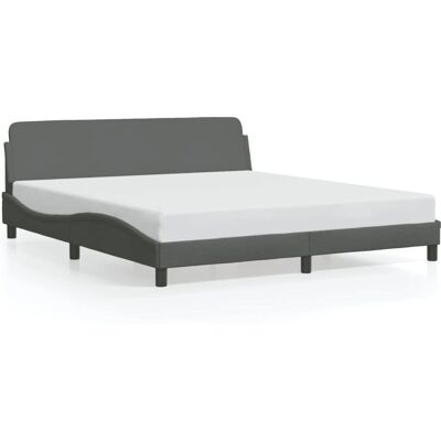 vidaXL Bettgestell 373246 - Dunkelgrau - Mit Stützbeinen - Moderner Stil vidaXL Bettgestell 373246 - Dunkelgrau - Mit Stützbeinen - Moderner Stil