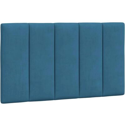 VidaXL 374647 Kopsteen - Bed Headboard in Fluweel Blauw VidaXL 374647 Kopsteen - Bed Headboard in Fluweel Blauw