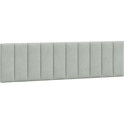 Tête de lit gris clair VidaXL - 180 cm, Velours Tête de lit gris clair VidaXL - 180 cm, Velours