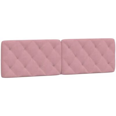 VidaXL Roze hoofdbord - Gestoffeerde fluwelen bedframe accessoire VidaXL Roze hoofdbord - Gestoffeerde fluwelen bedframe accessoire