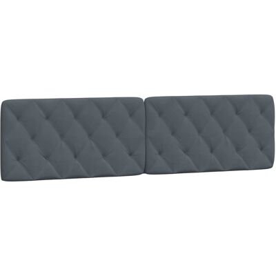 VidaXL Hoofdbord Donkergrijs - Elegante Fluwelen Ondersteuning VidaXL Hoofdbord Donkergrijs - Elegante Fluwelen Ondersteuning