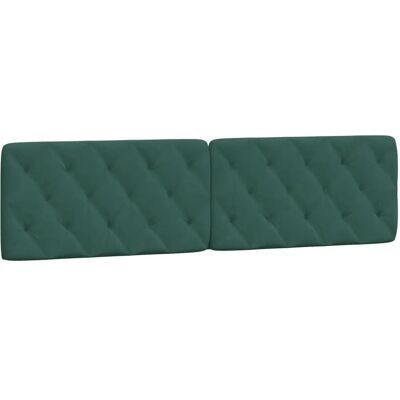 VidaXL Kopfteil - Dunkelgrün - Eleganter Samtstoff - Komplettes Design - Kopf-/Fußende VidaXL Kopfteil - Dunkelgrün - Eleganter Samtstoff - Komplettes Design - Kopf-/Fußende