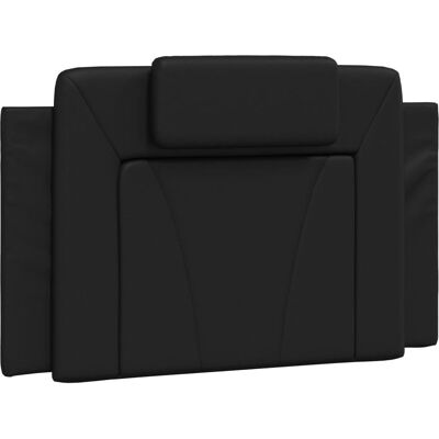 vidaXL Cabecero de cama acolchado cuero sintético negro 90 cm vidaXL Cabecero de cama acolchado cuero sintético negro 90 cm