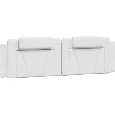 VidaXL Kopfteil Weiß - Langlebige Kunstleder - Leicht zu Reinigen - Komfortabler Support - Wandmontage - Klassisches Design VidaXL Kopfteil Weiß - Langlebige Kunstleder - Leicht zu Reinigen - Komfortabler Support - Wandmontage - Klassisches Design