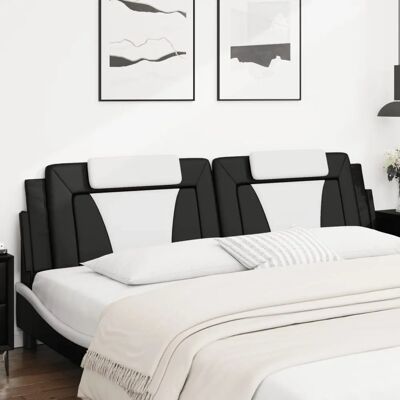 Vidaxl Zwart-Wit 200cm Beklede Kunstleer Hoofdbord - Hoofdbord Vidaxl Zwart-Wit 200cm Beklede Kunstleer Hoofdbord - Hoofdbord