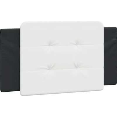 VidaXL Kopfteil - Schwarz, Weiß - Elegantes, Robustes Kunstleder - Bettzubehör VidaXL Kopfteil - Schwarz, Weiß - Elegantes, Robustes Kunstleder - Bettzubehör
