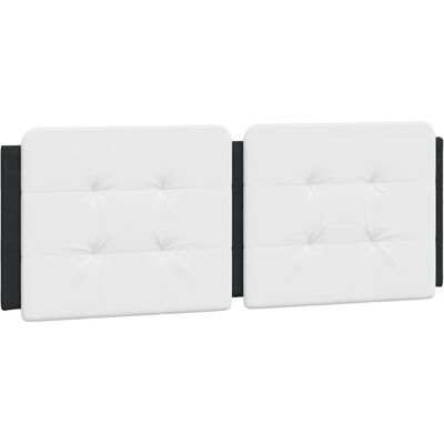 vidaXL Kopfteil - Kunstleder, Schwarz, Weiß - Kopfteil, 140 cm vidaXL Kopfteil - Kunstleder, Schwarz, Weiß - Kopfteil, 140 cm